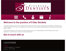 Tablet Screenshot of 5stardentists.com